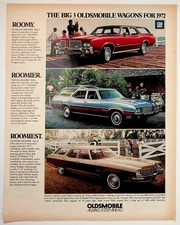 1972 Oldsmobile Station Wagon Vintage Print Ad Cutlass Vista Custom Cruiser GM picture