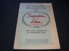 1956 SUPERIOR GIFT LINE HANGERS CALENDAR SALESMAN SAMPLE SHEETS BOOK - C 5 picture