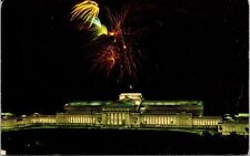 Chicago Illinois Museum Of Science & Industry Fireworks Chrome Postcard picture