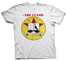 Know Your Rights - The Clash Band Music Unisex White T- Shirt Full Size  MO632 picture