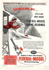 PRINT AD 1948 Federal-Mogul Bearings Forest Fire Watch Tower 40's Auto Shop picture