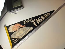 Vintage Felt Detroit Tigers Briggs Stadium Pennant BIS picture
