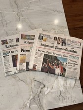 3 Richmond Times-Dispatch Turn of the Century Papers~ 12/31/99, 1/1 and 1/2 2000 picture
