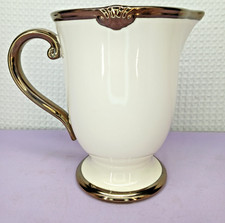 06 CERTIFIED INTERNATIONAL KARIDESIGN EMBASSY GOLD TRIMMED IVORY PITCHER FR SHIP picture