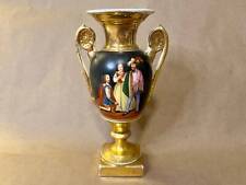 Antique19Th Century Old Paris Porcelain Vase Hand Painted  Repaired Ceramics picture