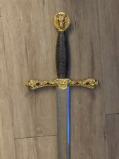 Franklin Mint Sword of Excalibur Silver/Gold 24K Plated. picture