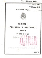 Canadair CP-107 Argus Aircraft Operating Manual historic 1970's period PDF 360pg picture