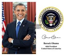 PRESIDENT BARACK OBAMA PRESIDENTIAL SEAL AUTOGRAPHED 8X10 PHOTOGRAPH picture