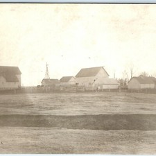 c1910s Homestead Farm Barns Windmill Horse Livestock RPPC Real Photo Postcard picture