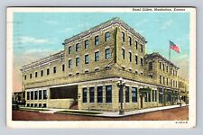 Manhattan KS-Kansas, Hotel Gillett, Advertising, Antique Vintage Postcard picture