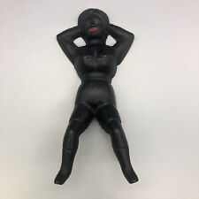 Vintage Cast Iron Naughty Nellie Door Stop In Great Condition Black Cast picture