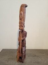 Dejo Fakeye Signed 21” Yoruba Wood Sculpture Nigerian Master Carver picture