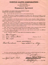 BEN TURPIN - CONTRACT SIGNED 04/26/1927 picture