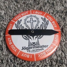 Jagermeister German Liqueur Alcohol Pinback Button Spin Drinking Game I Buy You picture