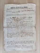 ANTIQUE 1861 CHINA CHINESE SLAVES HAVANA CUBA CONTRACT DOCUMENT SIGNED picture