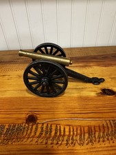 VINTAGE MF CO. CAST IRON BRASS METAL CIVIL WAR C 1/3 CANON CANNON W/ PATINA picture
