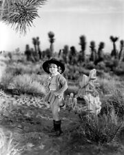 Shirley Temple looks cute in western hat in desert landscape 24x36 Poster picture