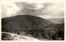 Cumberland KY Scene on Leatherwood Highway c1940s-50s Real Photo Postcard picture