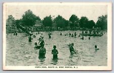Van's Pool Route 22 West Portal New Jersey Bethlehem Township 1940 Postcard picture