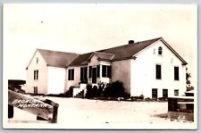 Broadus Montana~School? White Building~1930s RPPC picture
