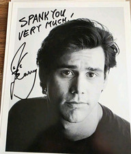 jim carey-Signed Black & White Celebrity Photo Autograph 8x10 in picture frame picture