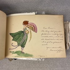 1920s Ephemera Scrap Book Autographs Sketches Travel William Penn H.S. Memories picture