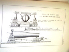 VINTAGE 1879 US ARMY BOOK 'WEAPONS FOR  SIEGE & GARRISON SERVICE' ILLUSTRATED  picture