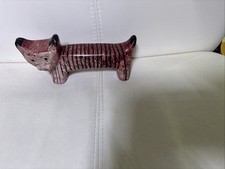 Vintage Italy Pottery Lazzaro 7.75 in Striped Standing Cat Figurine Signed picture
