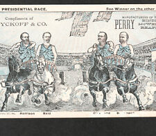 RARE - 1892 Political Grover Cleveland Election Ben-Hur Chariot Race Trade Card picture