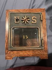Circa 1901 Antique Official USPS Box With Star Combo Lock & Combination picture