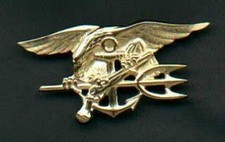 Genuine US Navy SEAL Badge in Gold Trident  US made Genuine Current Issue picture