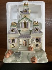 Vintage 2002 LENOX The Haunted House Votive Halloween Candle Sculpture picture