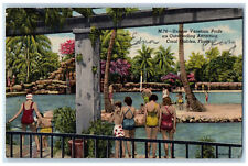 1953 Unique Venetian Pools and Outstanding Attraction Coral Gables FL Postcard picture