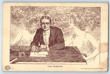 c1905 The Rubicon Man Writing Pretty Women Signed Unposted Antique Postcard picture