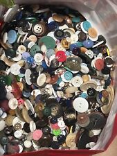 Huge Lot Of Buttons 7.2Lb Vintage To Modern Plastics, Bakelite From Estate picture