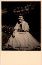 Claudette Colbert Vintage F. BZ J. Arthur Rank Photo Postcard RPPC 1940s-50s picture