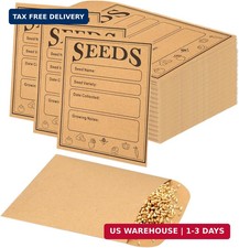 150pcs Seed Saving Envelopes 4.7x3.1 Inch | Reusable Seed Kraft Storage Organize picture