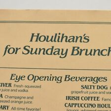 Vintage 1984 Houlihan's Sunday Brunch Buffet Restaurant Menu Emporium Table #1 picture