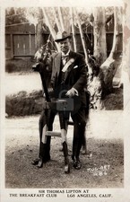 Sir Thomas Lipton Breakfast Club Los Angeles CA RPPC Photo Postcard COPY picture
