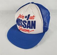 Vintage You're #1 At Nissan Guam Blue Trucker Mesh Hat Cap Snapback picture