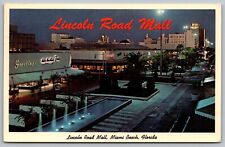 Lincoln Road Mall Miami Beach Florida Birds Eye View Fountains WOB VNG Postcard picture