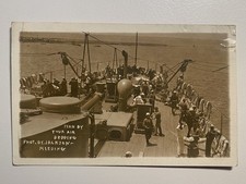 RPPC USS Maryland ACR-8 Cruiser Stan By Your Air Bedding Jackson-Mieding 1912 picture