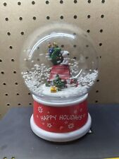 Gemmy 2018 PROTOTYPE Musical Peanuts Snowglobe Snoopy House Red Baron picture