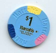 1.00 Chip from the Harrahs Casino Las Vegas Nevada Hot Stamp picture