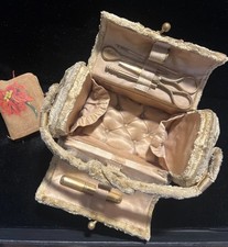 19c Victorian Velvet Sewing Kit picture