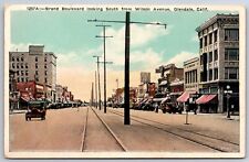 Glendale California~Brand Boulevard Stores @ Wilson Avenue~Trolley Tracks~1920s  picture