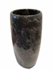 Antique Rare 1930’s Italian Grey Black Marble 5kg Pedestal Stand Vase 38cm High picture