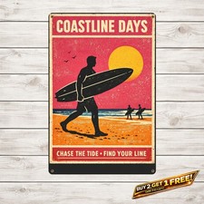 Endless Summer Vintage Surf Poster Metal Sign Beach House Wall Decor picture