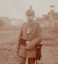 WWI German Soldier Luger Pistol Artillery RPPC picture