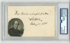 Salmon P. Chase ~ Signed Autographed Index Card Quote Abraham Lincoln~ PSA DNA picture